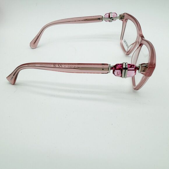 Swarovski SK2021 Eyeglasses Transparent Pink Frames Demo Lenses 53-16-135 NEW - Picture 10 of 16